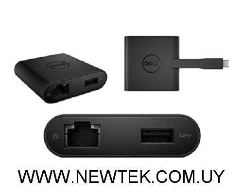 Adaptador Dell DA200 Docking Multipuerto de USB-C a HDMI VGA USB 3.0 RJ45 LAN