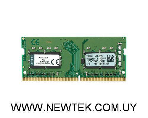 Memoria Kingston 4GB DDR4 KVR24S17S6/4 RAM SODIM PC4-2400 CL17 260Pin Notebook
