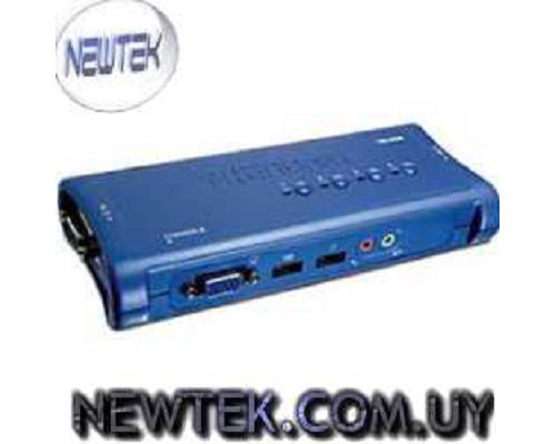 Switch KVM TrenDnet TK-409K 4 Puertos USB VGA Audio Microfono